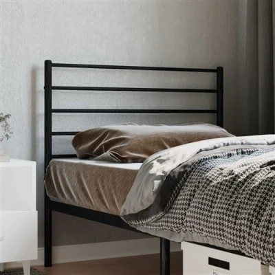 Afbeelding van vidaXL Hoofdbord metaal zwart 107 cm