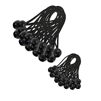 Afbeelding van 30 stuks elastische spanner, dekzeilspanner, sandow, spanner voor vlag, dekzeil, kamperen, tent, gordijnen uitbreidingsharnas (200mm en 150mm)
