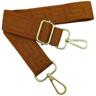 Afbeelding van Bandoulière réglable colorée pour sacs femme marron rougeâtre, 80 130 cm, sangle de sac avec or mousqueton, durable à bandoulière, guitare, modernes, accessoires, 3,8 1302