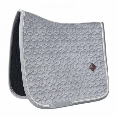 Afbeelding van Kentucky Zadeldekje Basic Velvet Dressuur Grijs Full