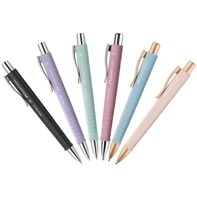 Afbeelding van Faber Castell Poly Ball XB 241 Balpen, 6 stuks, meerkleurig, trendy kleuren