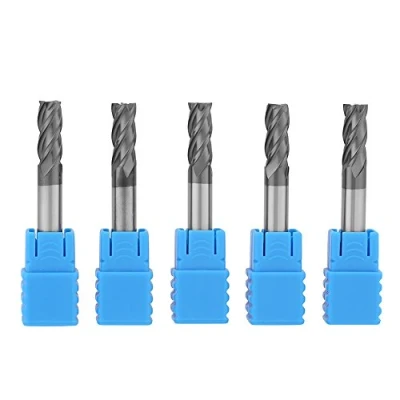 Afbeelding van 5 stuks wolfraamcarbide eindfrees met 4 tanden, CNC draaifrees, diameter 6 mm x 50 lengte