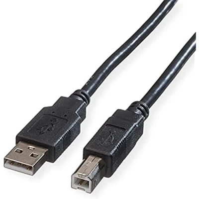Afbeelding van ROLINE USB 2.0 kabel, type A B, zwart, 1,8 m