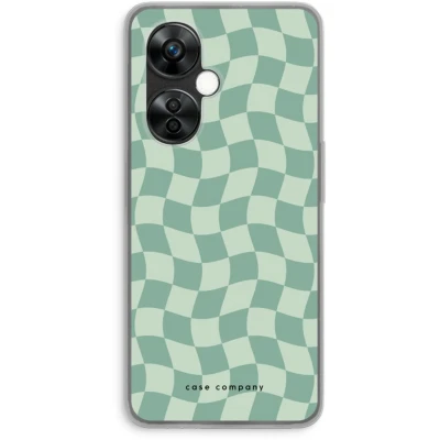Afbeelding van Case Company® hoesje geschikt voor OnePlus Nord CE 3 Lite Grid Groen Soft Cover Telefoonhoesje Bescherming aan alle Kanten en Schermrand