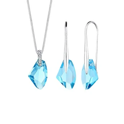 Afbeelding van Elli Schmuckset Galactic Kristalle Oorbellen, Dames, Maat: 45, Silber
