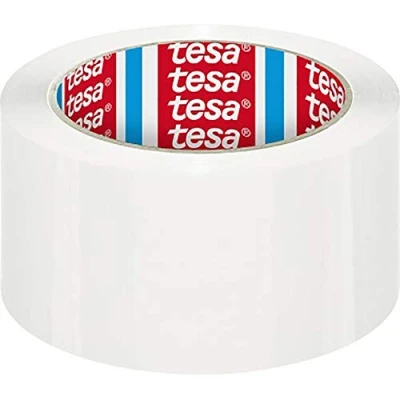 Afbeelding van Tesa Plakband PVC Wit 66M x 50mm Verpakkingstape