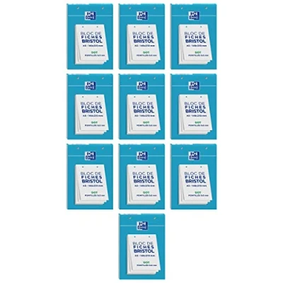 Image de Bloc de 30 Fiches Bristol Oxford A5 DOT Pointillés 5 mm Blanc