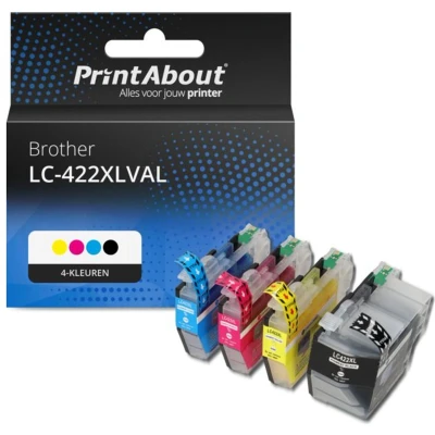 Afbeelding van Huismerk Brother LC 422XLVAL Inktcartridge 4 kleuren Voordeelbundel Hoge capaciteit