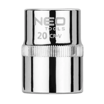 Afbeelding van NEO TOOLS 08 020 Steeksleutelelement 1/2duim 3124 20 mm Chroom vanadium staal SuperLock