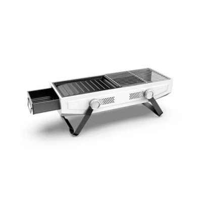 Afbeelding van 2 in 1 compact BBQ wit