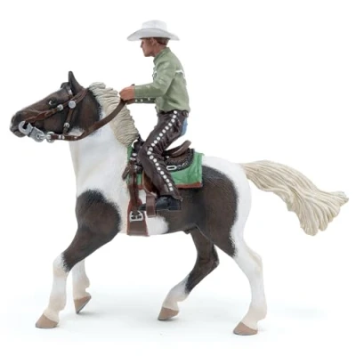 Afbeelding van Speelfiguur Mens Cowboy Met zijn paard