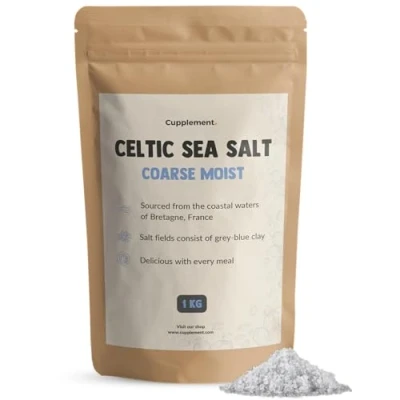Afbeelding van Cupplement Keltisch Zeezout 1KG Grof Celtic Sea Salt Zout Voor de Zoutmolen Niet Bio, Fleur Sel, Himalaya, Himalayazout, Biologisch of Fijn Mineralen Herbamare Seasalt