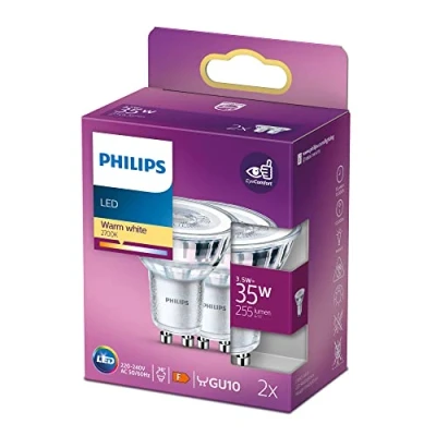 Afbeelding van Philips LED spot, 35 W, GU10, warmwit licht, 2 stuks