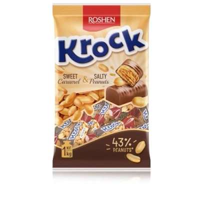 Image de ROSHEN Bonbons KROCK, caramel, 43% noix, 1 kg
