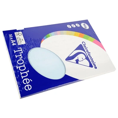 Image de Clairefontaine Papier Clairalfa A4 160g Bleu Etui De 50f