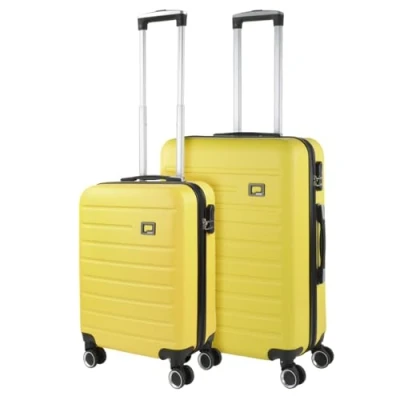 Afbeelding van SKPAT Valises. Lot de Valise Rigides 4 Roulettes Grande Taille, soute Avion, Bagages pour Voyages.Ensemble Voyage. Verrouillage à Combinaison, Geel