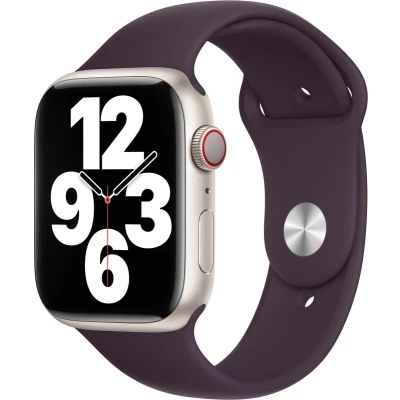 Afbeelding van Apple Watch sportbandje Voor 3/4/5/6/7/8/SE/Ultra 42/44/45/49mm Vlierbes