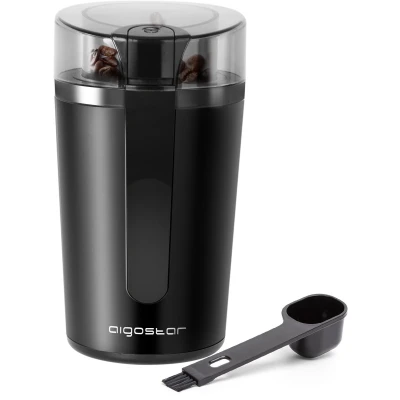 Afbeelding van Aigostar Natural 30RRJ Elektronische Koffiemolen 200W Zwart