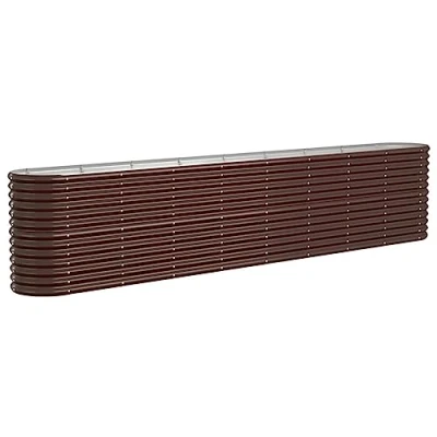 Afbeelding van Plantenbak 332x40x68 cm gepoedercoat staal bruin