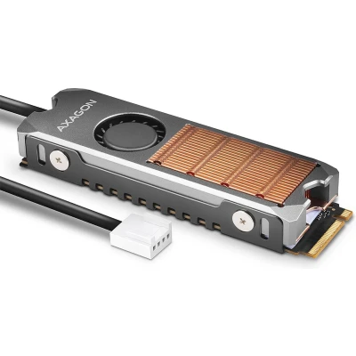 Afbeelding van AXAGON CLR M2FAN active fan M.2 SSD, 80mm copper body, silicone thermal pads, height 13mm