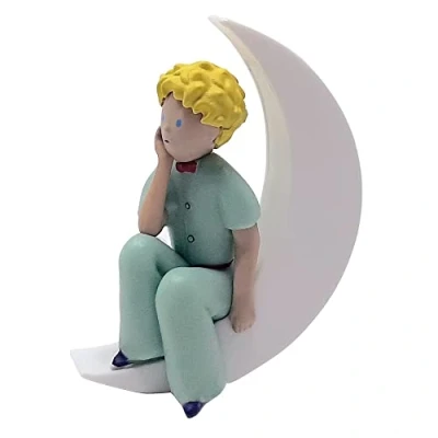 Afbeelding van Plastoy SAS figuur de kleine prins zittend op maan, 7 cm, PLA61055, meerkleurig