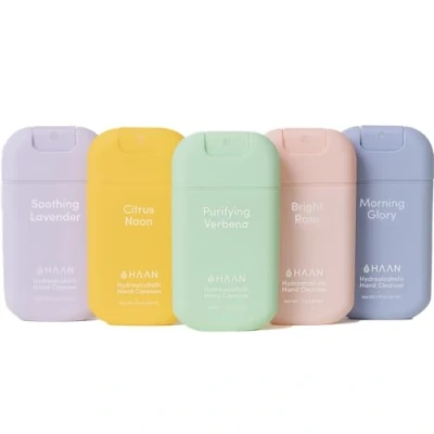 Image de HAAN Spray Nettoyant Hydratant de mains à l’Aloe Vera (Unités 5) 1 chaque parfum: Morning Glory, Bright Rose, Citrus Noon, Purifying Verbena, Soothing Lavender
