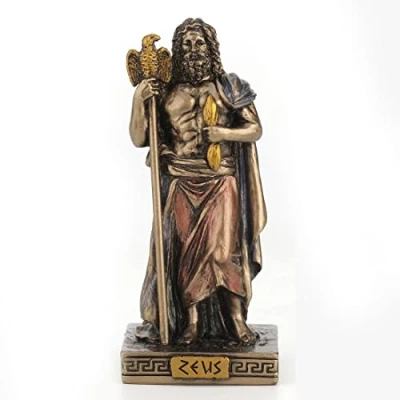Afbeelding van Veronese Design Zeus the God of Sky miniatuurfiguur, zwart (WU77437AP)
