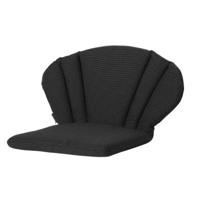 Afbeelding van Madison Elegance Stoelkussen Rib Black 91x70 Zwart