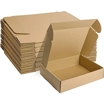 Afbeelding van HORLIMER Kleine verzenddozen, 305 x 229 76 mm, 20 stuks, opvouwbaar, voor verzending, post, kaarsen of cadeau, bruin