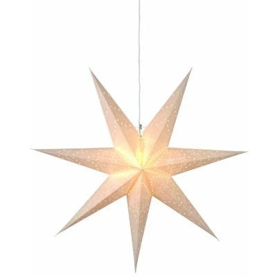 Afbeelding van Star 231 21 Sensy papieren ster 100 inch ca. cm Ø, incl. netsnoer (3,5 m) Kleur: crèmekleurig, gekleurde doos, goudkleurig