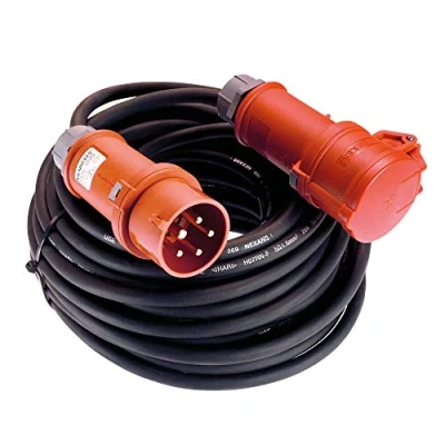Afbeelding van AS Schwabe 60566 Stroom Verlengkabel 16 A Zwart 10.00 m H07RN F 5G 1,5 mm² Met fasewisselaar