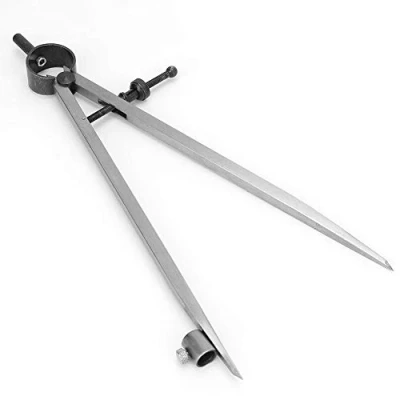 Afbeelding van Vleugelverdeler, passer met veerverdeler, verstelbaar, afsluitbaar, draaigereedschap voor penhouder (200 mm)