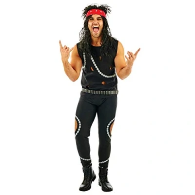 Afbeelding van Fun Shack Glam rocker herenkostuum (1 stuk), zwart.