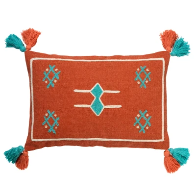 Afbeelding van Dutch Decor ZINA Sierkussen katoen 40x60 cm Lobster Bisque roze Kussen met flosjes