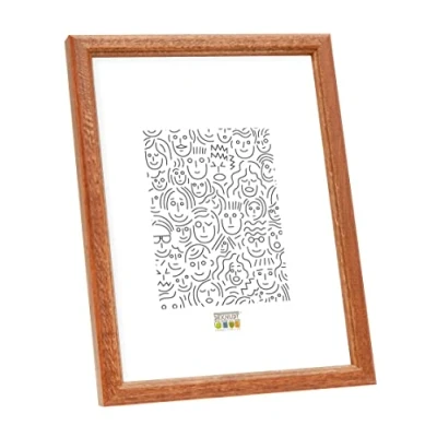 Afbeelding van Deknudt Frames fotolijst S236H2 bruin hout voor foto: 18x24 cm