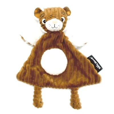 Afbeelding van LES DÉGLINGOS Doudou Baby (Speculos de Tijger) Pluche dier voor baby&#039;s en kinderen Ultra zachte stof Cadeau jongens meisjes Geschikt vanaf geboorte 25 cm Bruin