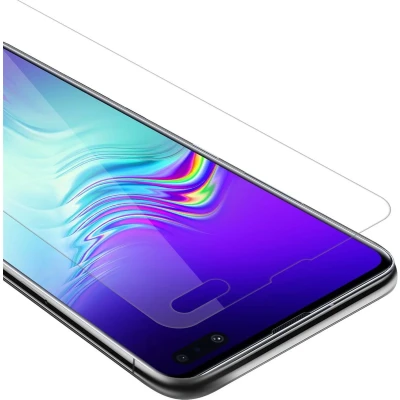 Afbeelding van Cadorabo Screenprotector geschikt voor Samsung Galaxy S10 5G Pantser film Beschermende in KRISTALHELDER Geharde (Tempered) display beschermglas 9H hardheid met 3D Touch