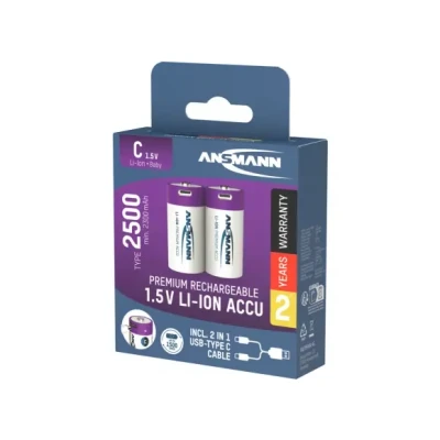 Afbeelding van Ansmann Oplaadbaar Batterij C En Usb