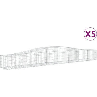 Afbeelding van VidaXL Schanskorven 5 st gewelfd 400x50x40/60 cm ijzer