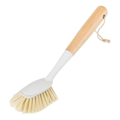 Afbeelding van Kitchen Trend Bamboo Rond Afwasborstel Lichtgrijs