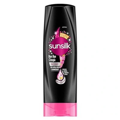 Afbeelding van Sunsilk, Bye Crespo, crêpe haarbalsem, geeft zacht, zichtbaar gezond en glanzend haar, Active Fusion formule verrijkt met macadamia olie, elasticiteit biotine, 350 ml