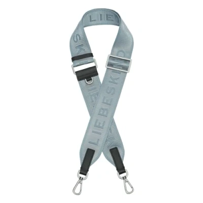 Afbeelding van LIEBESKIND BERLIN Schouderriem Accessoires voor tassen 5 cm Classic Webbing Blue Heaven Blauwgrijs