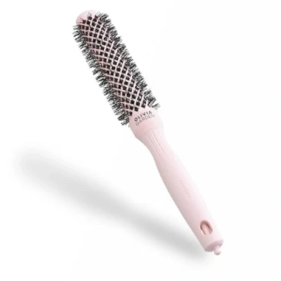 Image de Olivia Garden Expert Blowout Speed Rose pastel 25 Brosse ronde en céramique avec un barrilet extra long pour des brushings 25% plus rapides