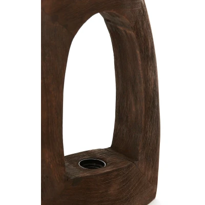 Afbeelding van Light&amp;living Tafellamp 27x10x35 cm CARINI hout mat donker bruin