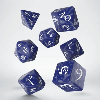 Afbeelding van Classic RPG Dice Set cobalt &amp; white (7)
