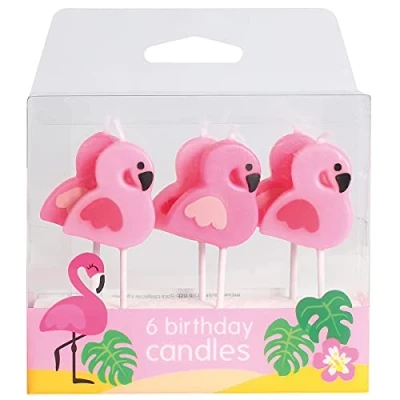 Afbeelding van Culpitt Taartkaarsjes Flamingo 6st.