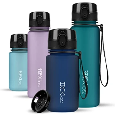 Afbeelding van 720DGREE uberBottle kinderwaterfles, 350 ml, lekvrije waterfles, sportfles, school, BPA met fruitzeef