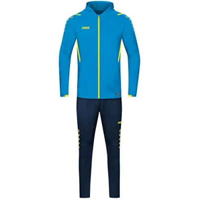 Afbeelding van JAKO Trainingspak met kap Challenge blauw/fluogeel