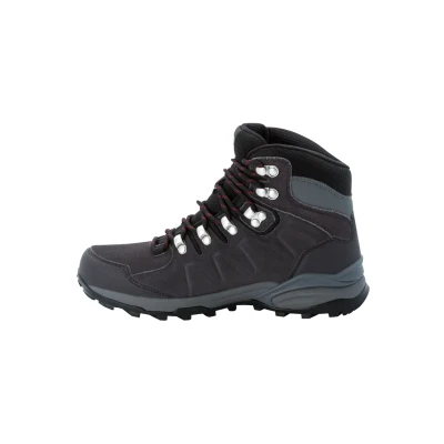 Afbeelding van Jack Wolfskin Refugio Texapore Outdoorschoenen, Dames, Maat: 37, Dark steel purple Veloursleer