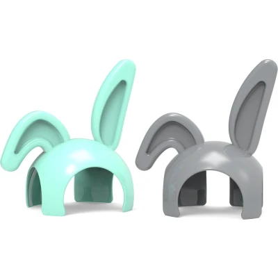 Afbeelding van Alecto DIVM EARS Cover konijnenoren voor SMARTBABY10 &amp; 850, grijs en groen Green Gray